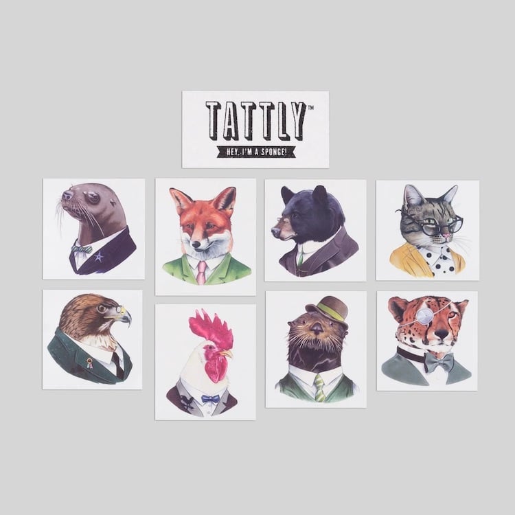 Animal Society Temporary Tattos by Tattly