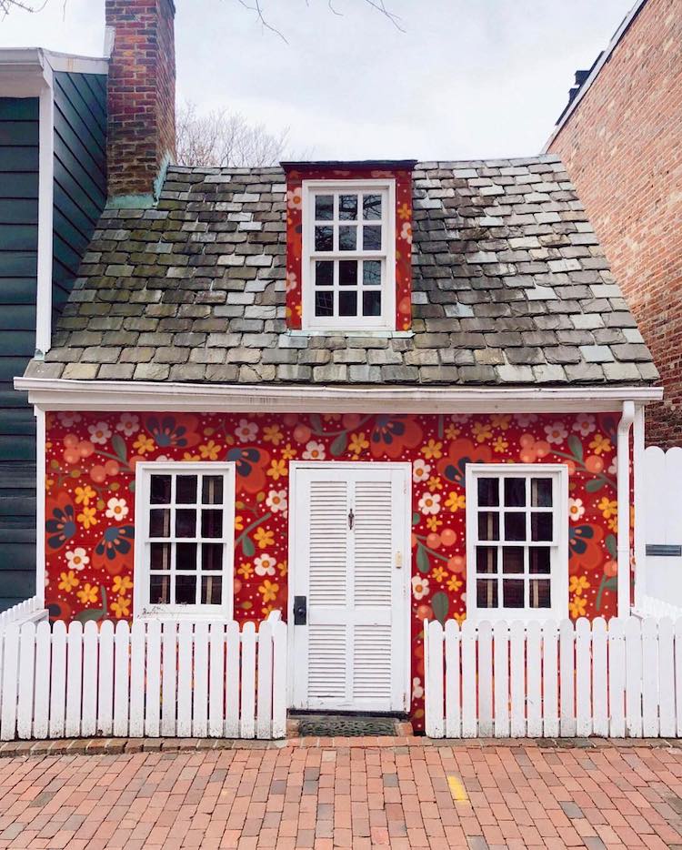 Flower Designs by Audrey Smit Photoshopped Onto Houses